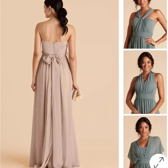 Birdy Grey Grace convertible dress size XXL in Chiffon Taupe - Picture 2 of 12